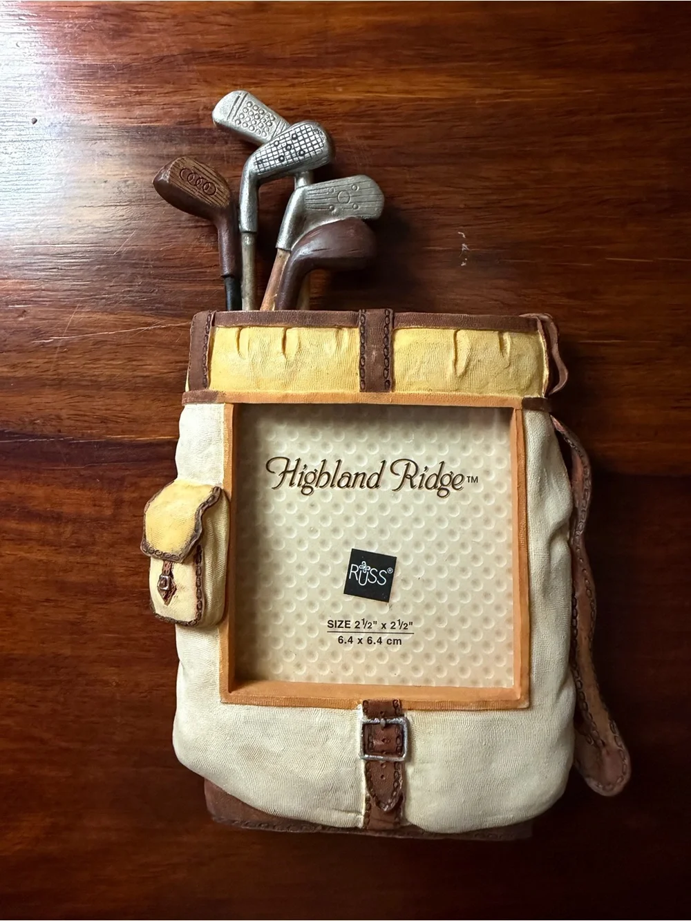Highland Ridge Cream & Brown Men's Messenger Bag Photo Frame Accessory